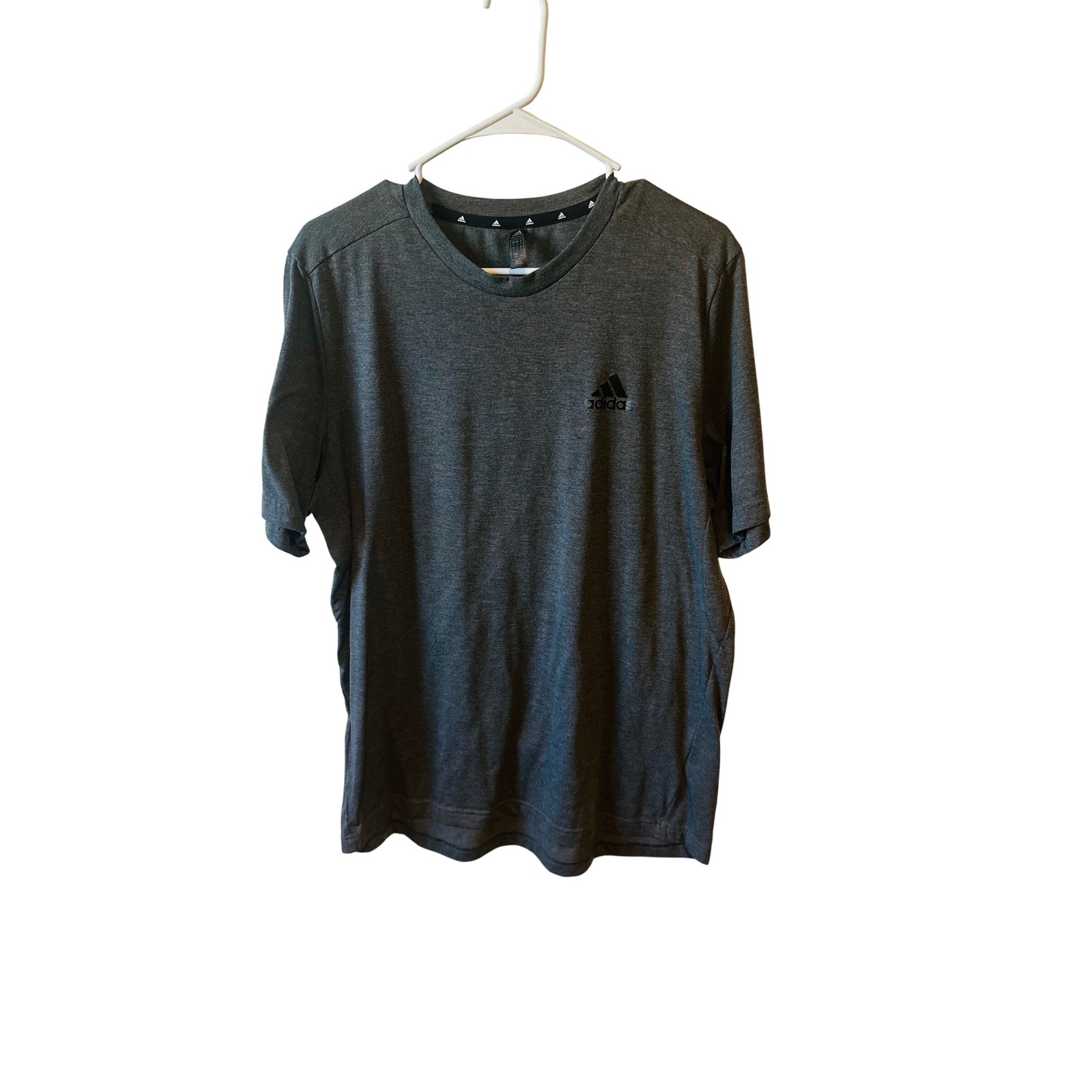 Adidas Mens Primegreen Heather Gray Training T Shirt Activewear Gym Workout